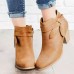 Plus Size Women Knotted Side  zip Casual High Heel Boots