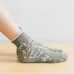 Women Winter Flower Snowflake Jacquard Casual Cotton Crew Sock