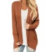 Women Solid Color Patchwork Long Sleeve Automn Winter Casual Sweater