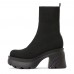 Large Size Women Stylish Casual Comfy Platform Chunky Heel Stretch Knit Sock Boots