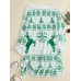 Women Christmas Knit Snowflake Deer Print Crew Neck Casual Sweaters